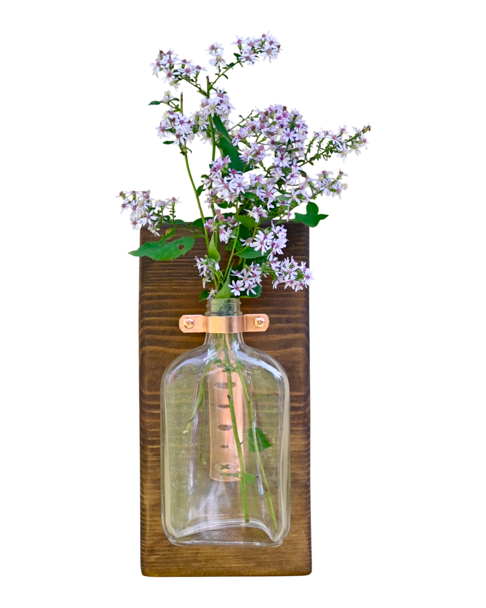Clear Apothecary Bottle Wall Vase | 11.25" x 5.5" | c. Early 1900s