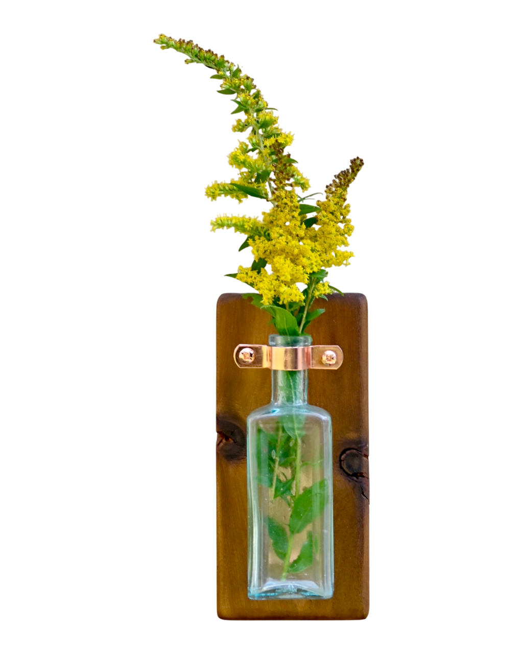 Tall Narrow Antique Bottle Wall Vase | 7.5" x 3.5" | c. 1900s