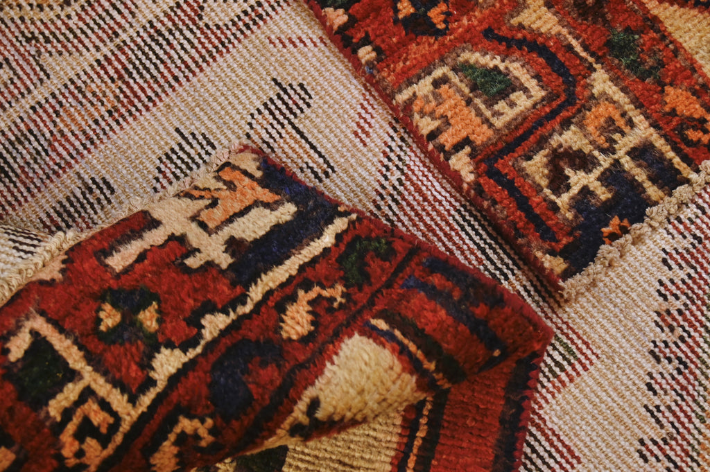 Persian Tribal Rug Segment | 4'3" x 2'2" | c. Mid-20th Century