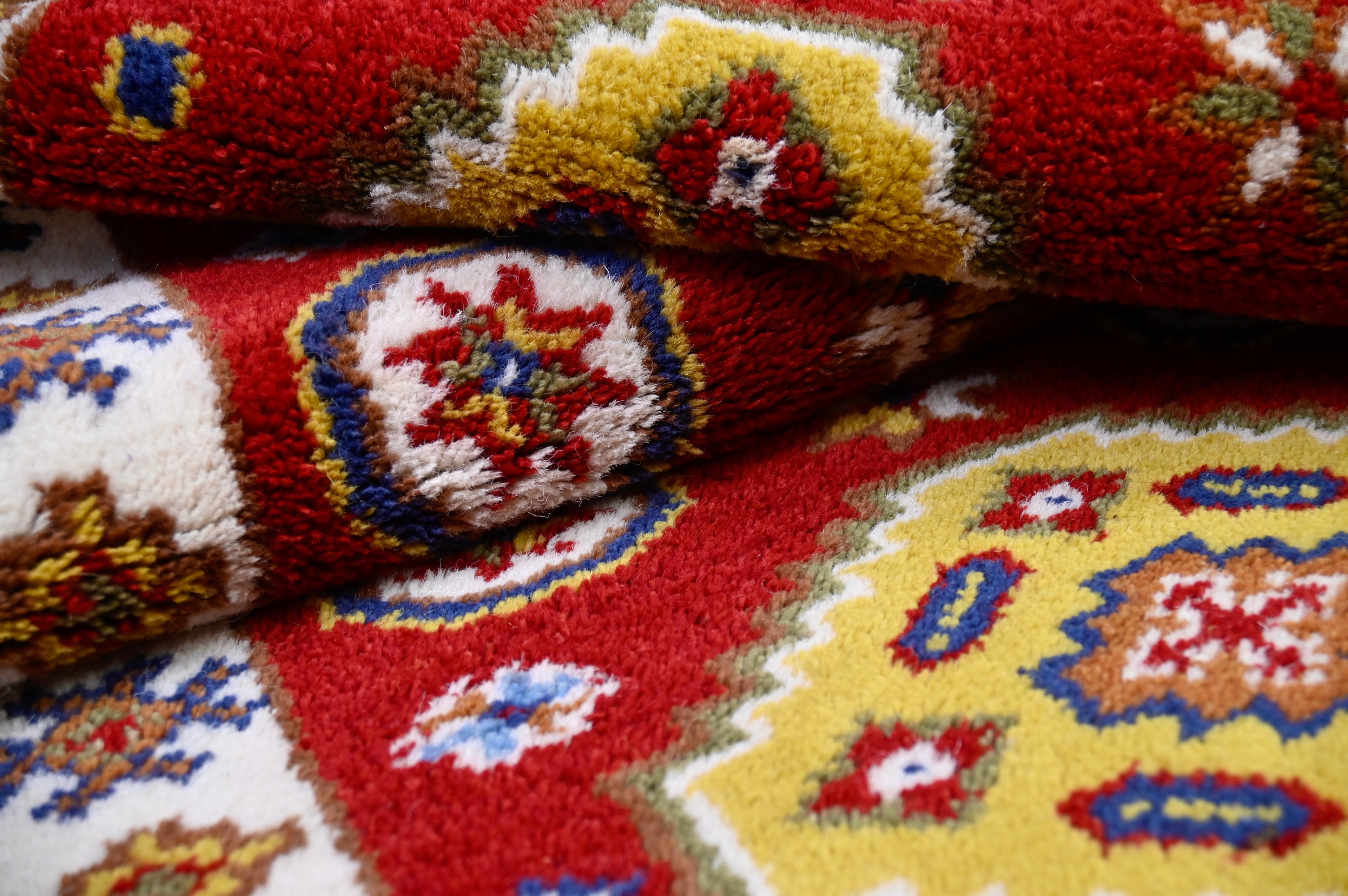 Kazak-Style Geometric Rug | 2' x 4' | c. 1970s