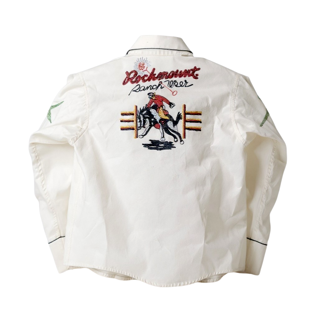 Embroidered Western Shirt | Youth Sz. XL | c. 1970s