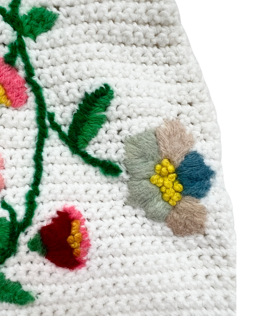 Embroidered Crochet Shorts | Sz. S | c. 1970s