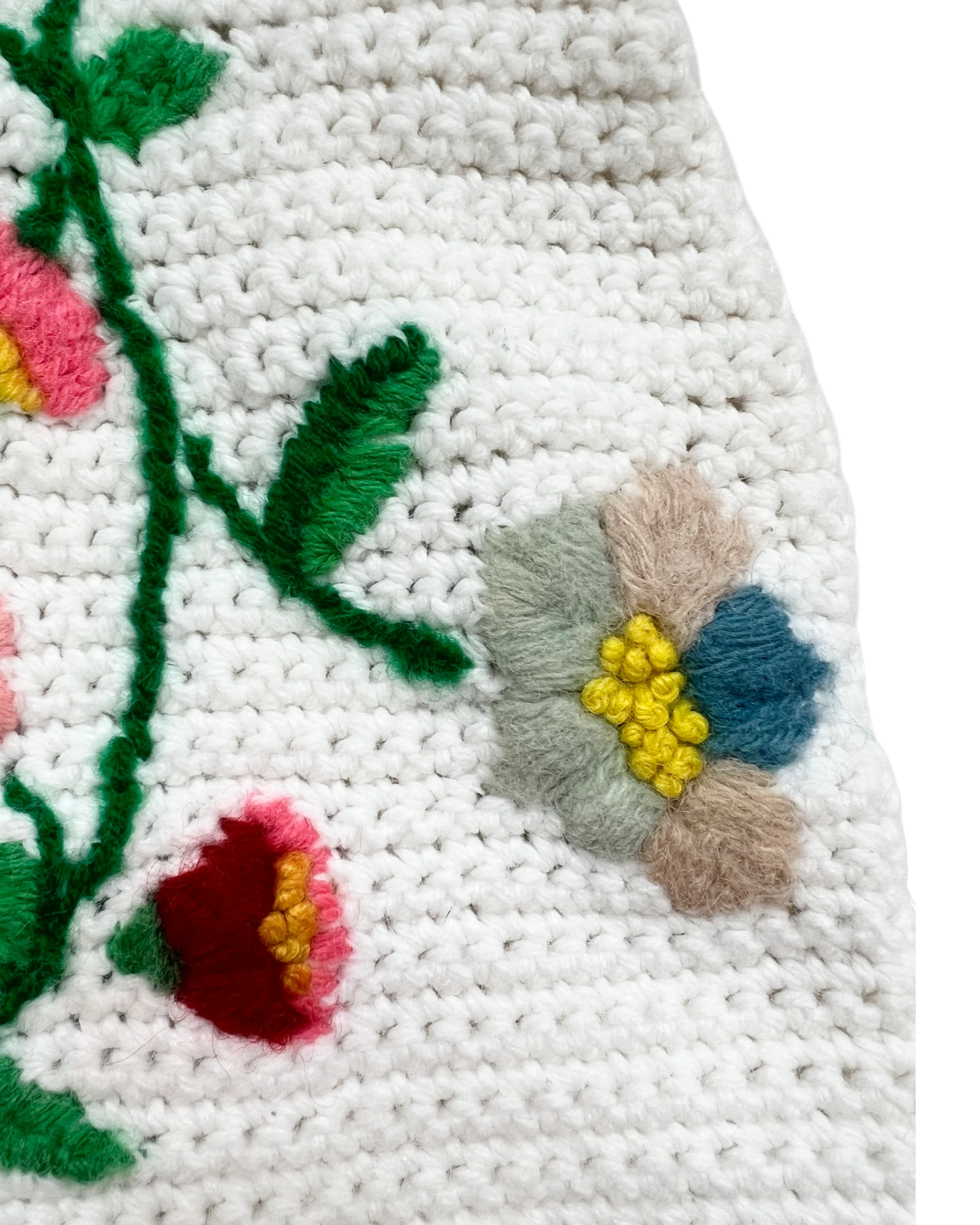 Embroidered Crochet Shorts | Sz. S | c. 1970s