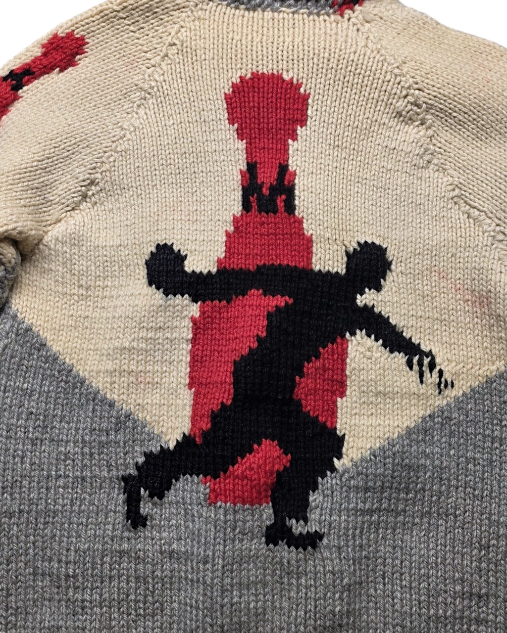 Bowling Graphic Cowichan-Style Sweater | Adult Sz. M | c. 1950s