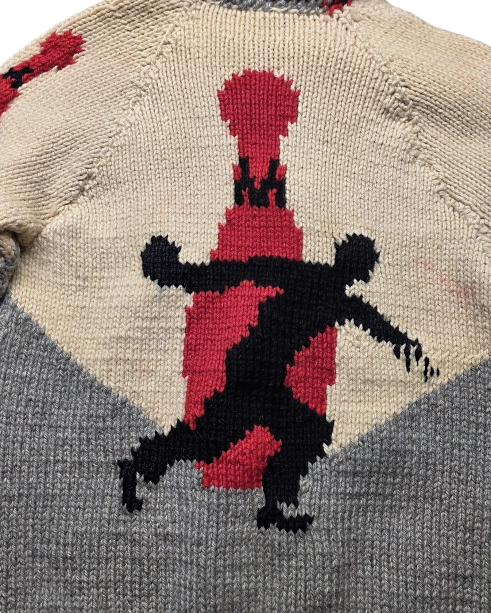 Bowling Graphic Cowichan-Style Sweater | Adult Sz. M | c. 1950s