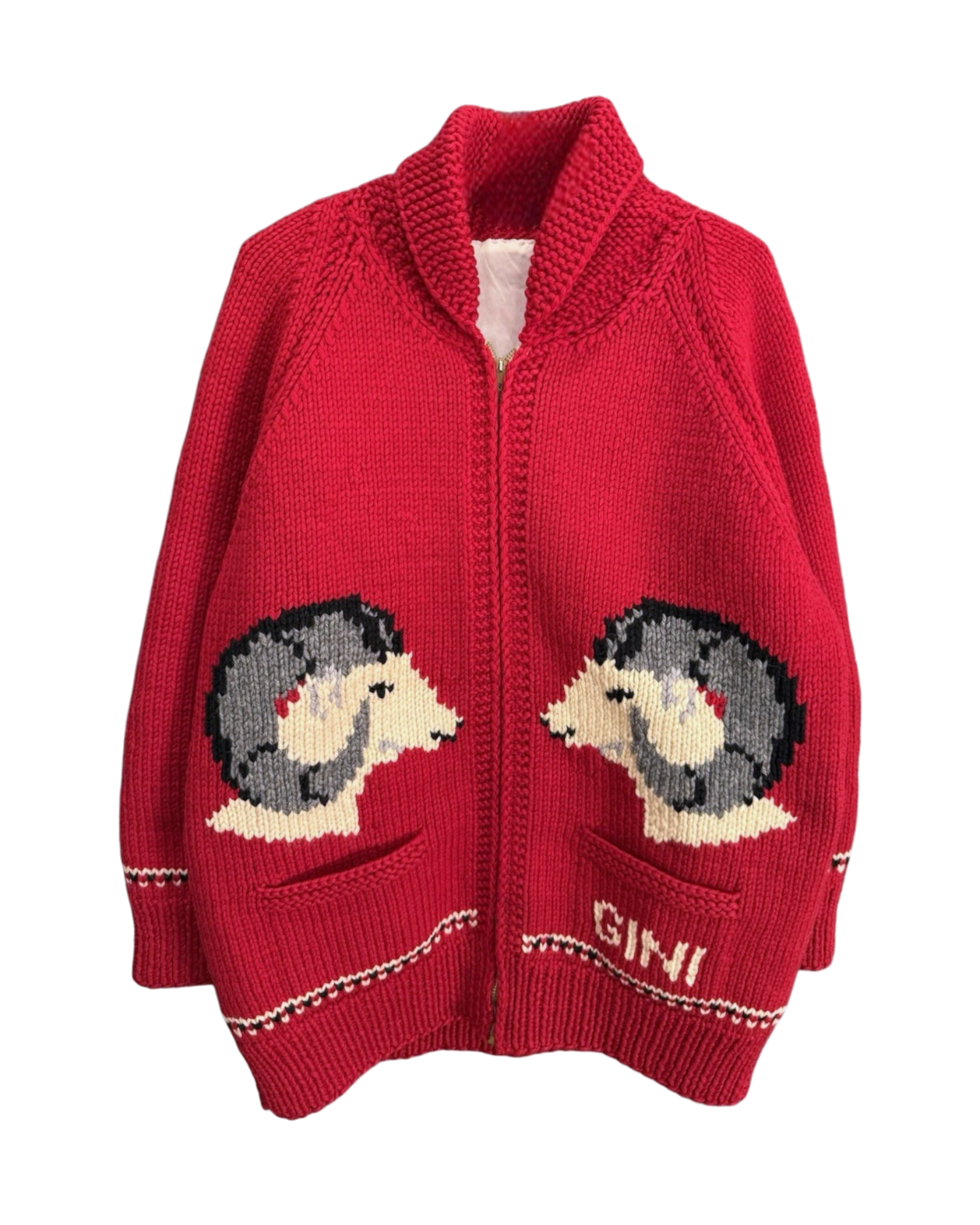 Big Horn Sheep Cowichan Sweater | Adult Sz. XL | c. 1960s
