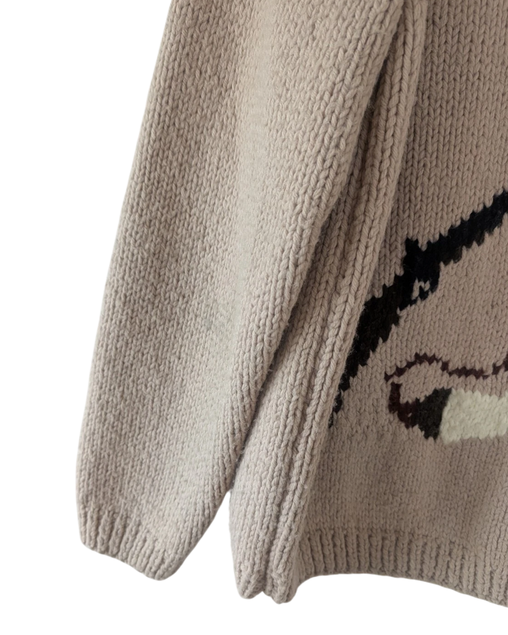 Rifle & Pipe Graphic Sweater | Adult Sz. S/M | c. 1980s