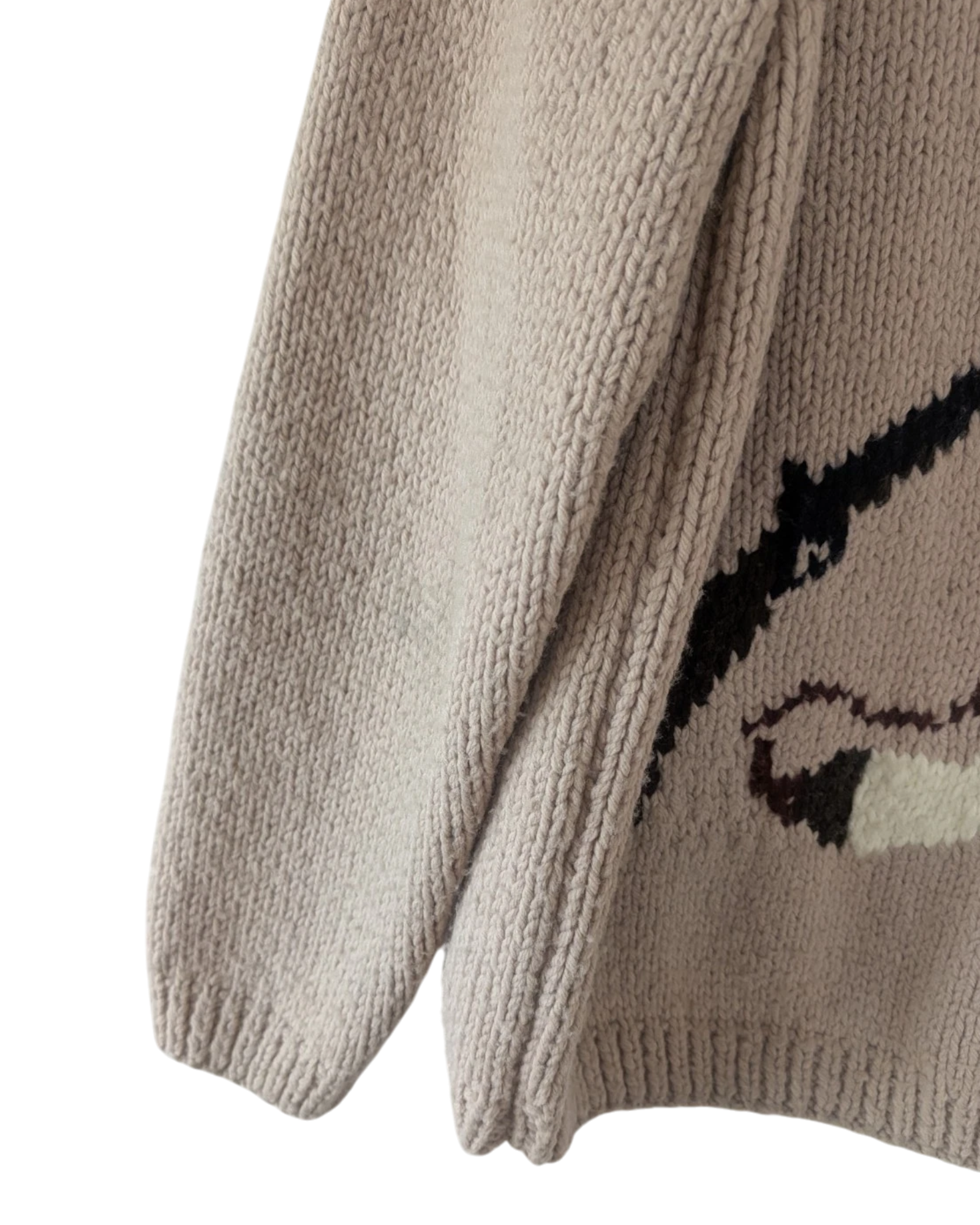 Rifle & Pipe Graphic Sweater | Adult Sz. S/M | c. 1980s