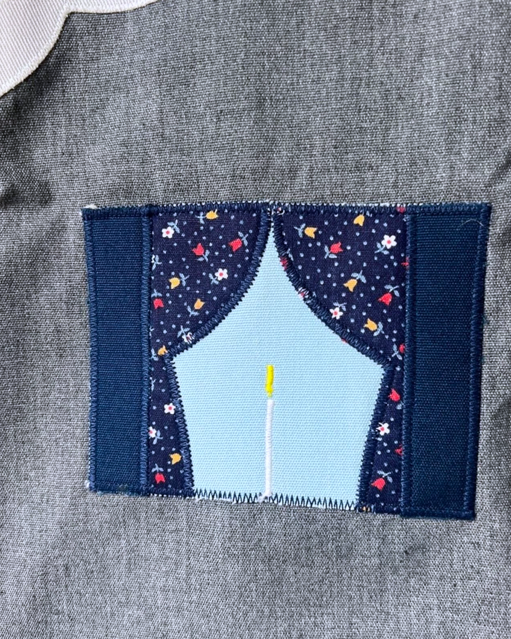 House Appliqué Shift Dress | Toddler Sz. 5T | c. 1980s