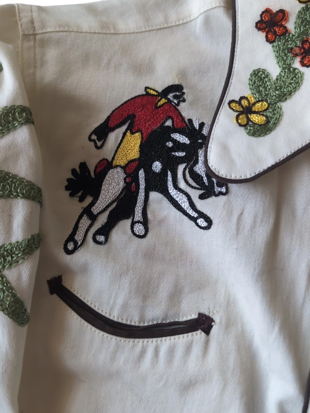 Embroidered Western Shirt | Youth Sz. XL | c. 1970s