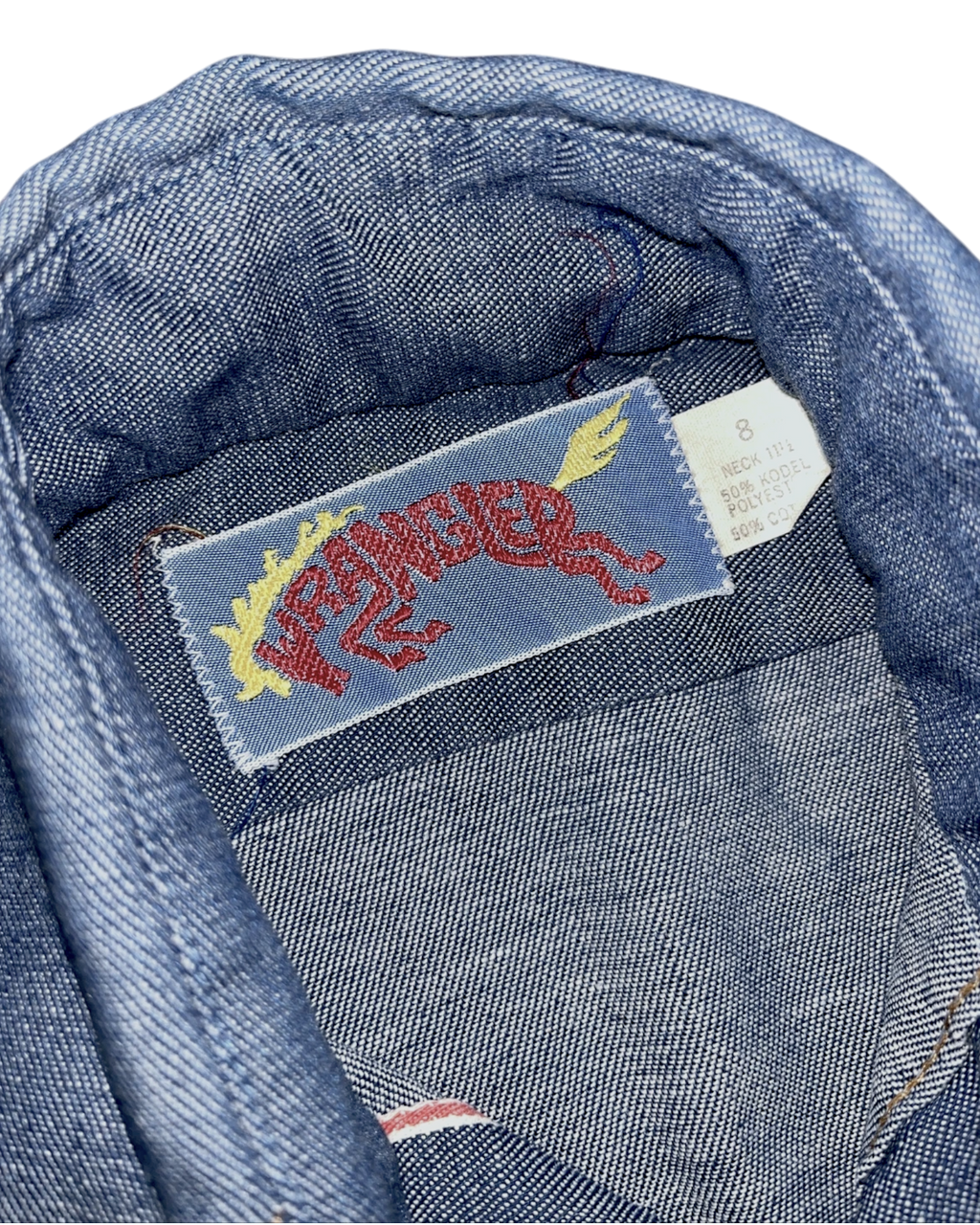 Southwestern Embroidered Denim Shirt | Youth Sz. 8 | c. 1970s