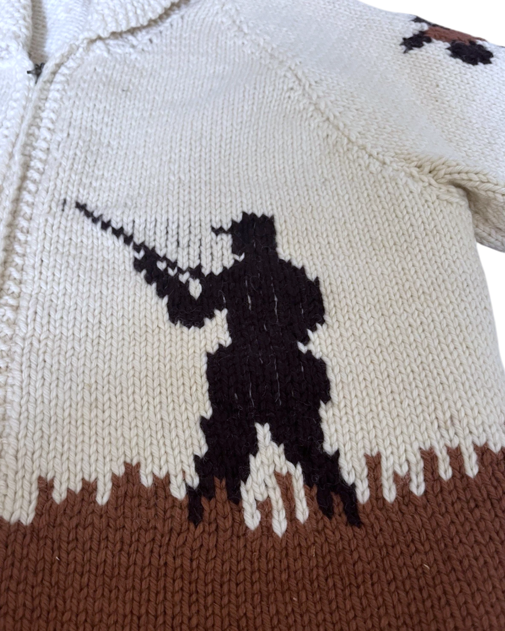 Pheasant Hunting Wool Sweater | Adult Sz. L | c. 1960s