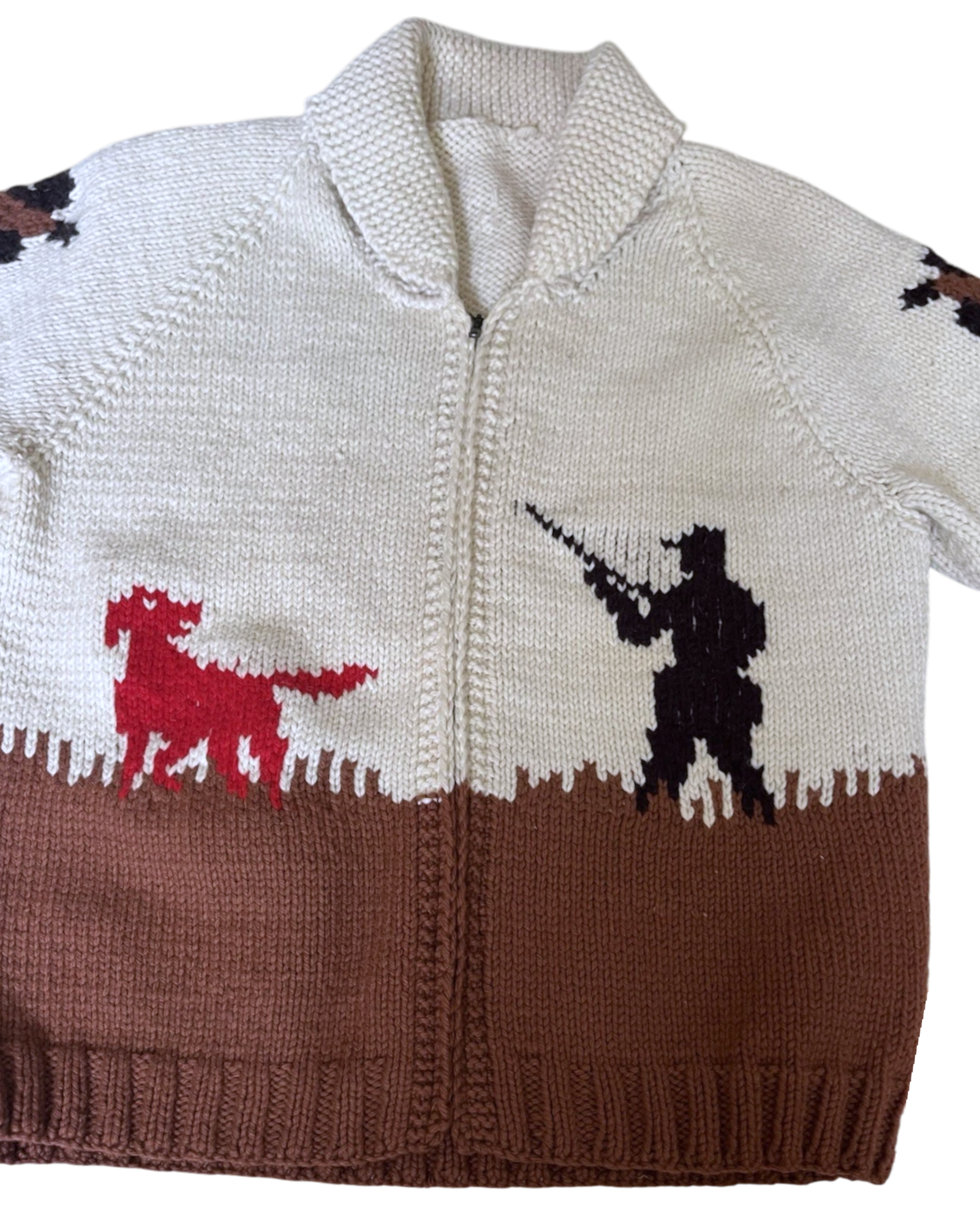 Pheasant Hunting Wool Sweater | Adult Sz. L | c. 1960s