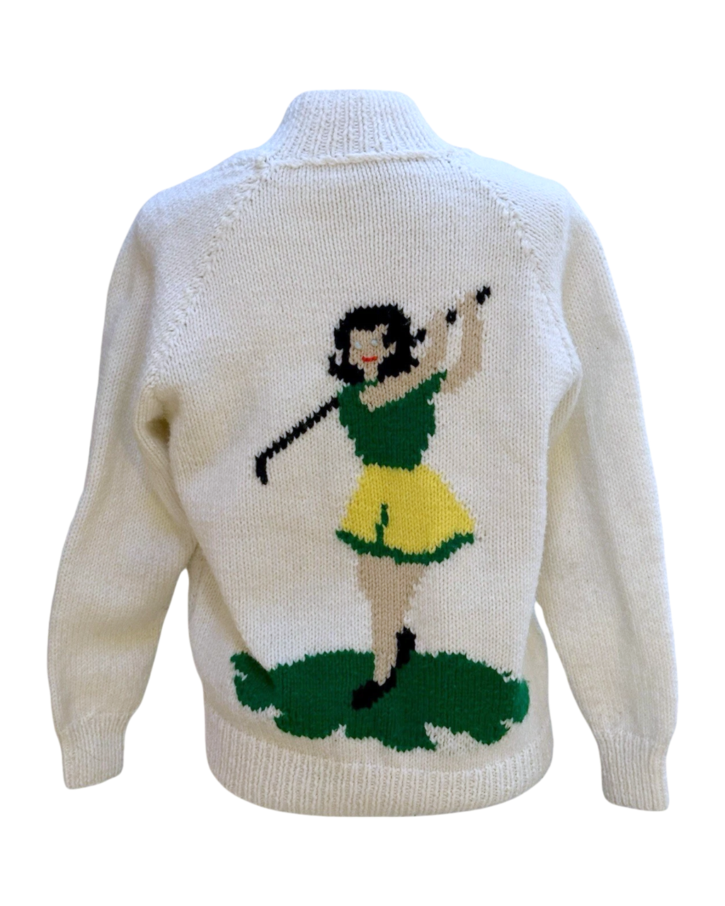 Vintage Golf Cowichan Sweater | Women’s Sz. S | c. 1950s–60s