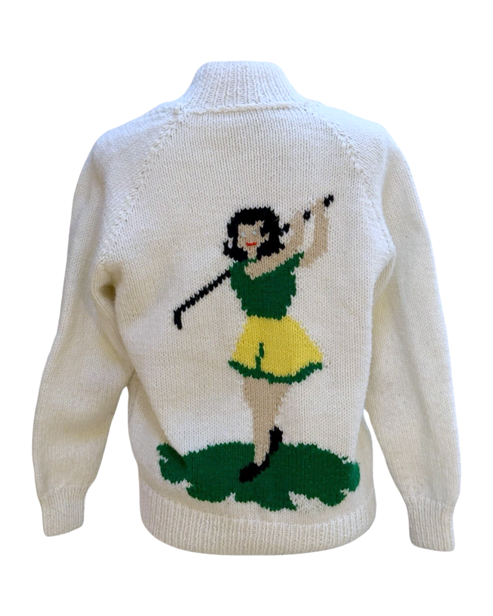 Vintage Golf Cowichan Sweater | Women’s Sz. S | c. 1950s–60s
