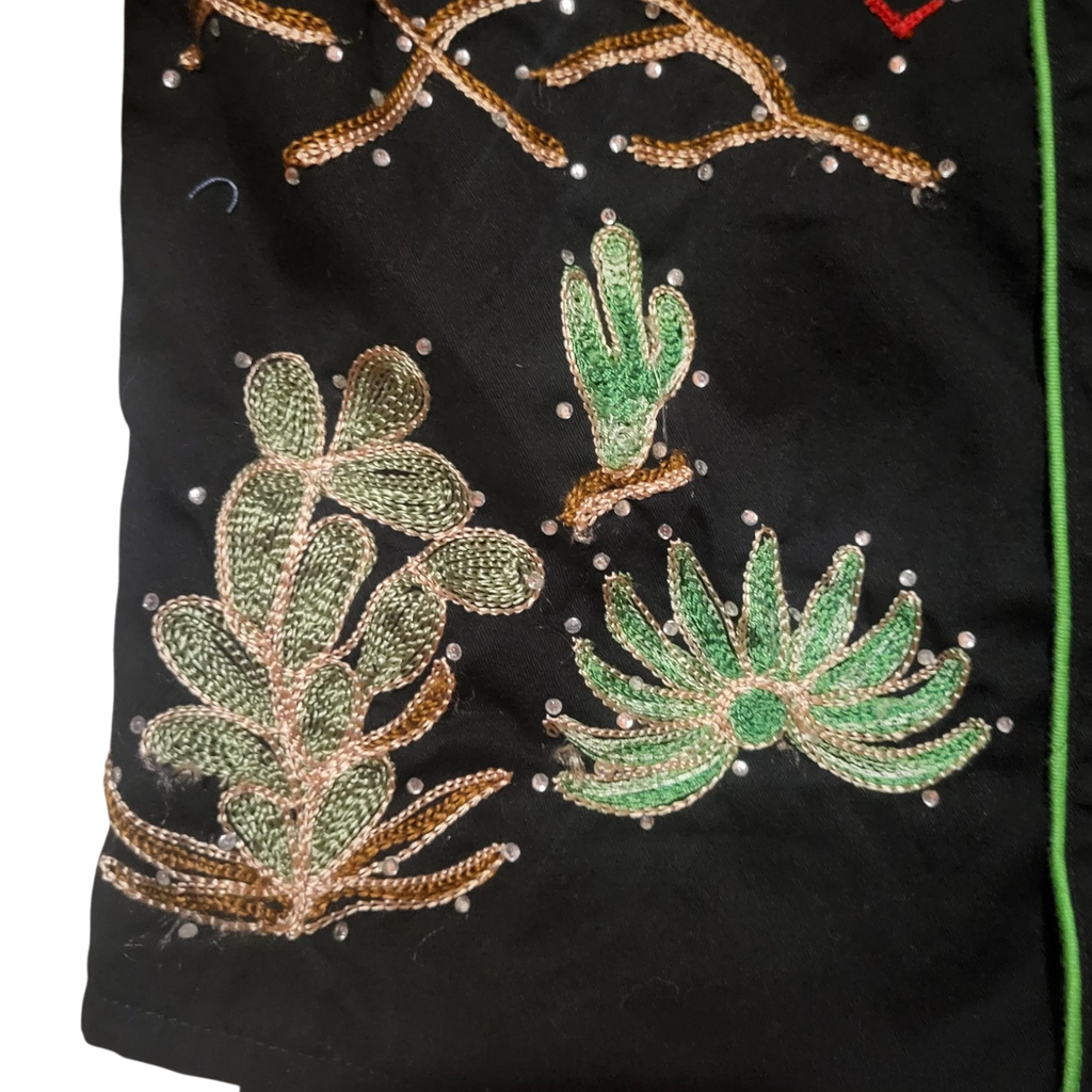 Embroidered Western Shirt | Youth Sz. M | c. 1970s