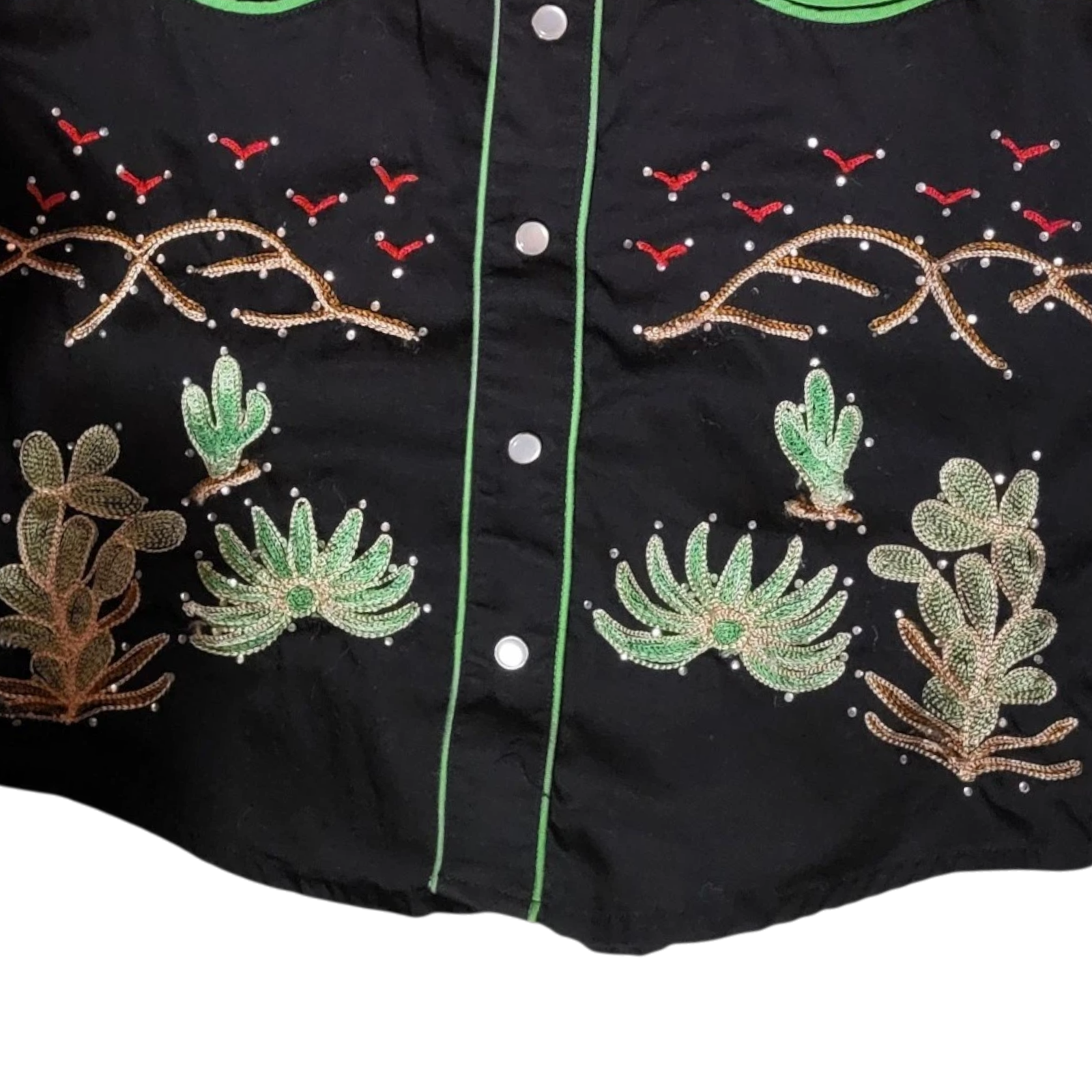 Embroidered Western Shirt | Youth Sz. M | c. 1970s