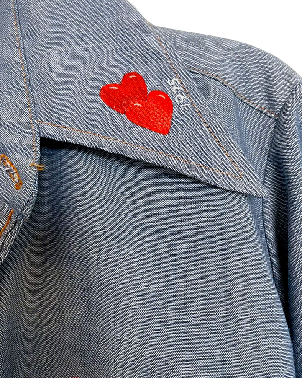 Hand-Painted Levi’s Baton Shirt | Sz. Kids 12 / Adult XS | c. 1970s