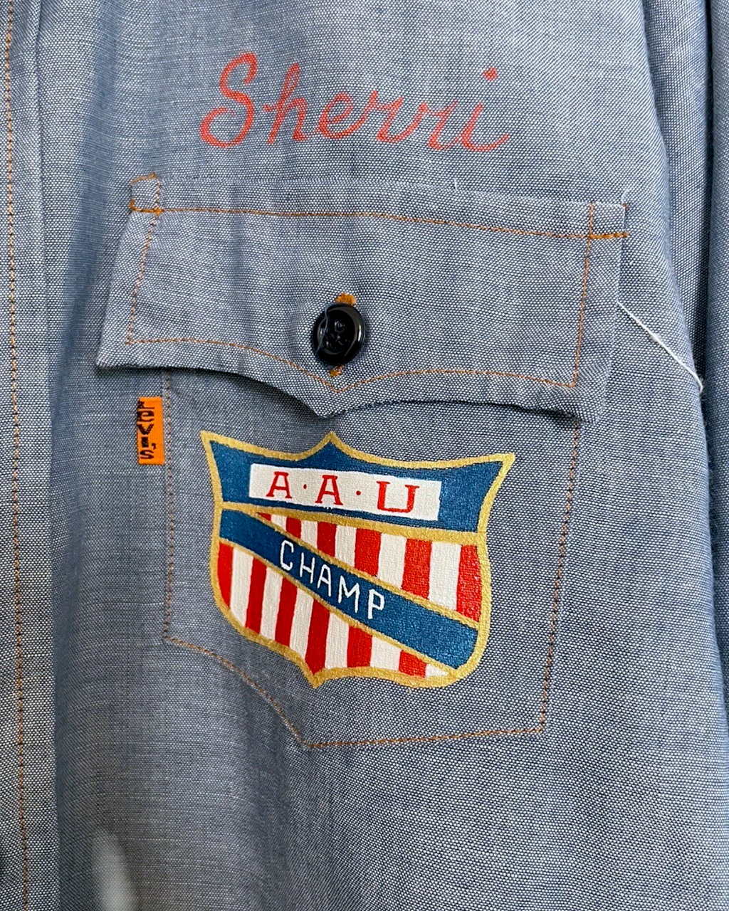 Hand-Painted Levi’s Baton Shirt | Sz. Kids 12 / Adult XS | c. 1970s