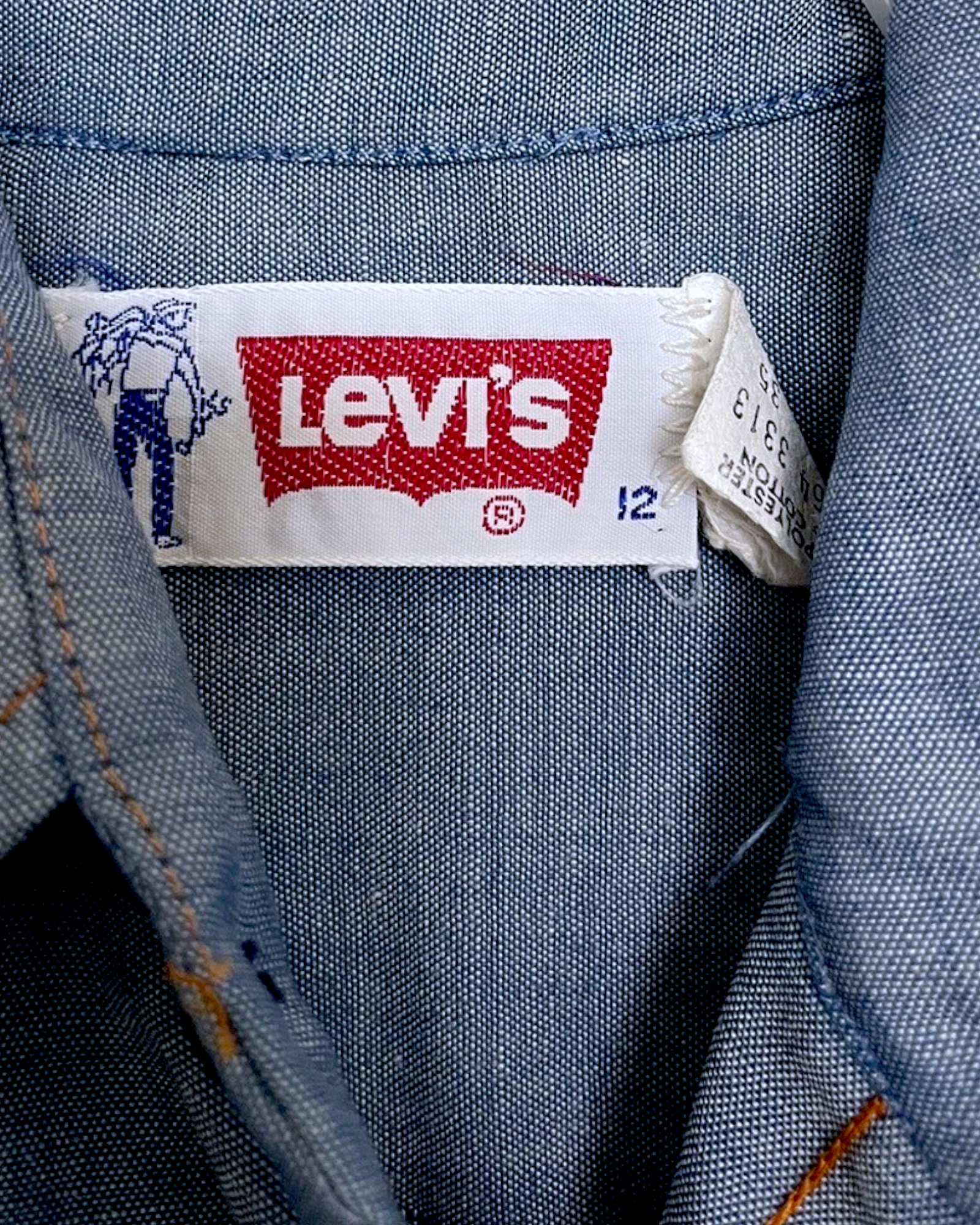 Hand-Painted Levi’s Baton Shirt | Sz. Kids 12 / Adult XS | c. 1970s