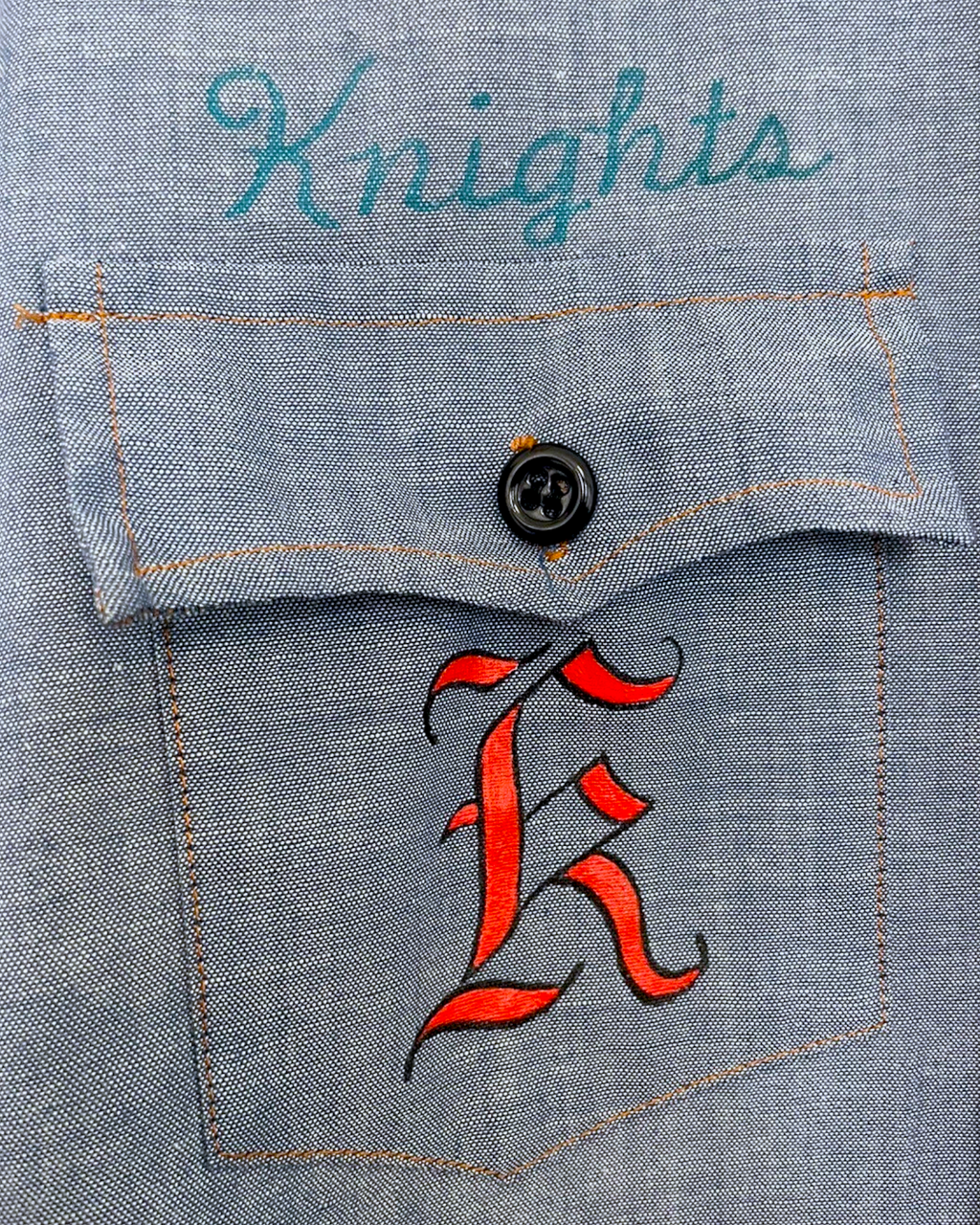 Hand-Painted Levi’s Baton Shirt | Sz. Kids 12 / Adult XS | c. 1970s