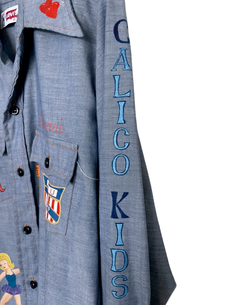 Hand-Painted Levi’s Baton Shirt | Sz. Kids 12 / Adult XS | c. 1970s
