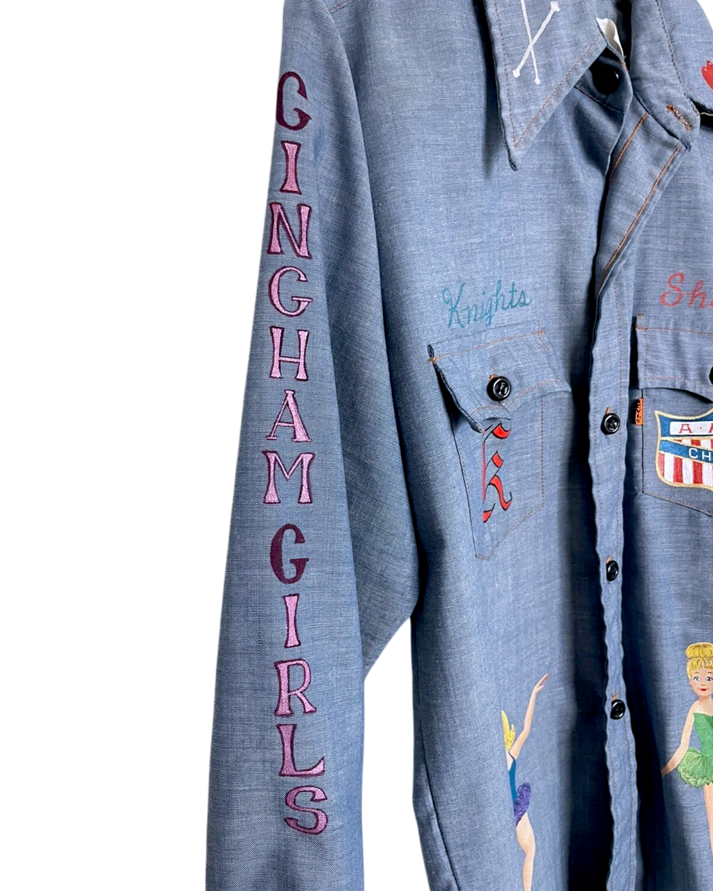 Hand-Painted Levi’s Baton Shirt | Sz. Kids 12 / Adult XS | c. 1970s