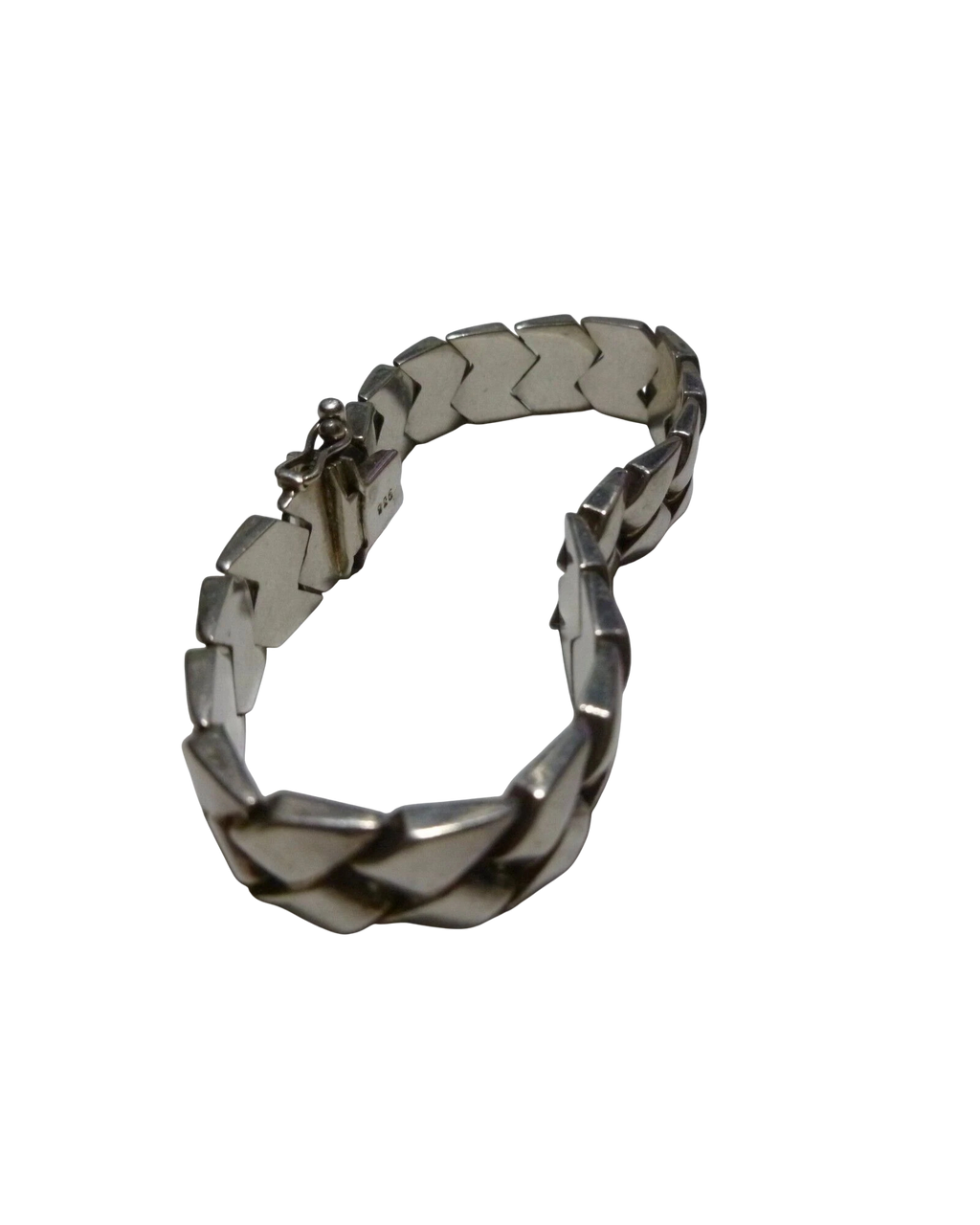 Vintage Sterling Silver Chevron Link Bracelet | 6 7/8” | 19.5g