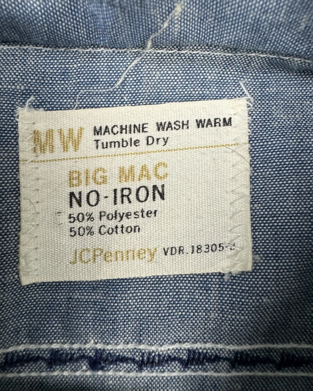 Chainstitch Sports Chambray Shirt | Adult Sz. M | c. 1960s–70s