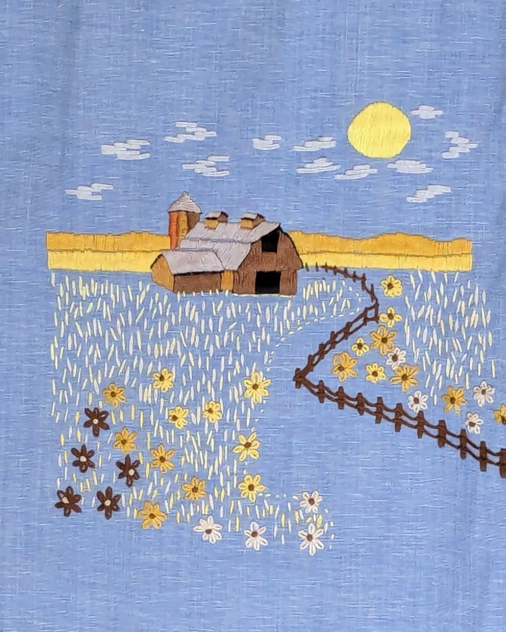 Embroidered Chambray Shirt | Men’s Sz. M | c. 1970s