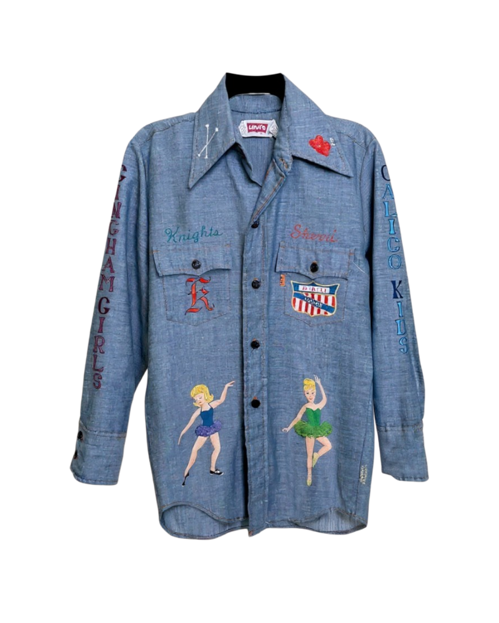 Hand-Painted Levi’s Baton Shirt | Sz. Kids 12 / Adult XS | c. 1970s