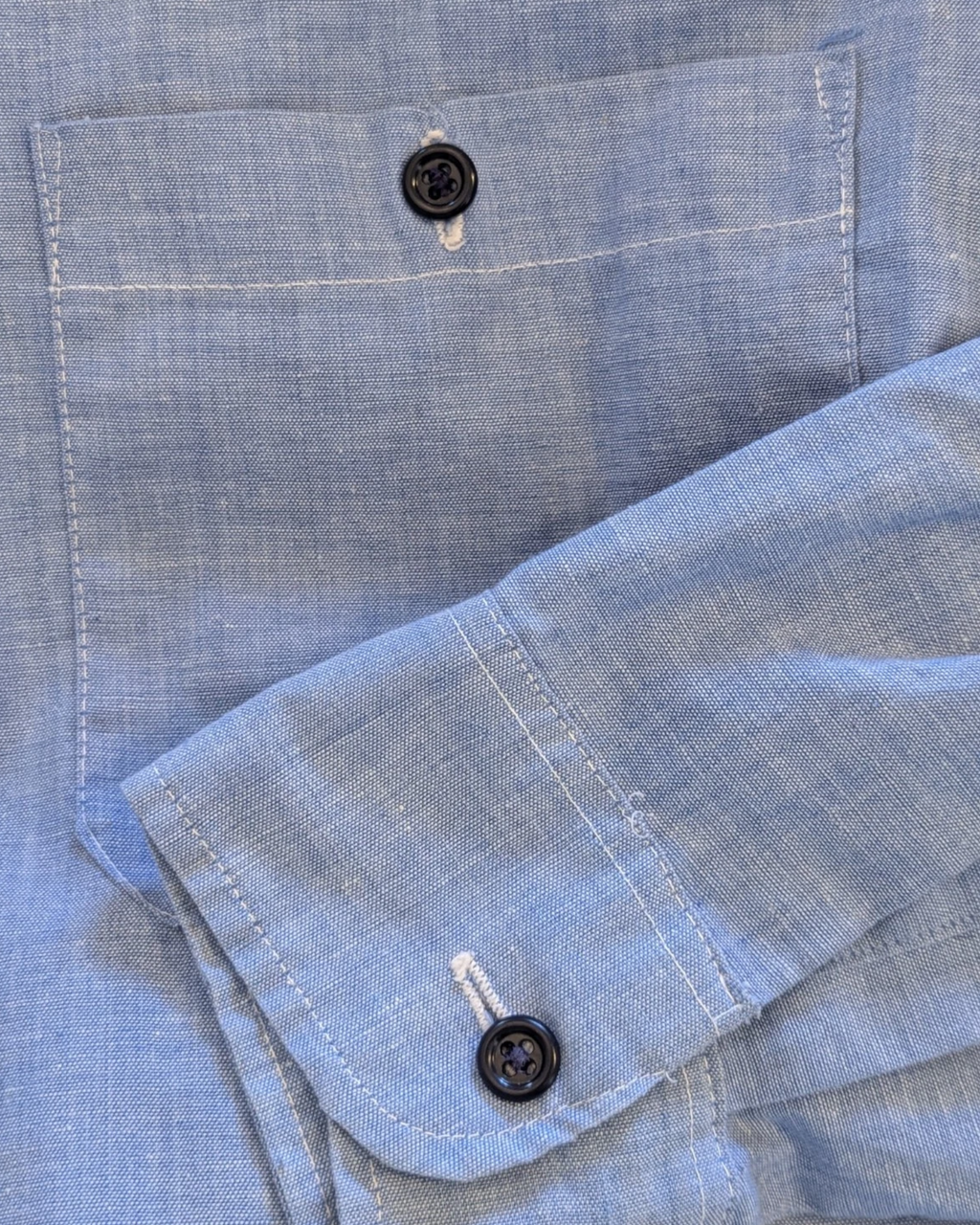 Embroidered Chambray Shirt | Men’s Sz. M | c. 1970s