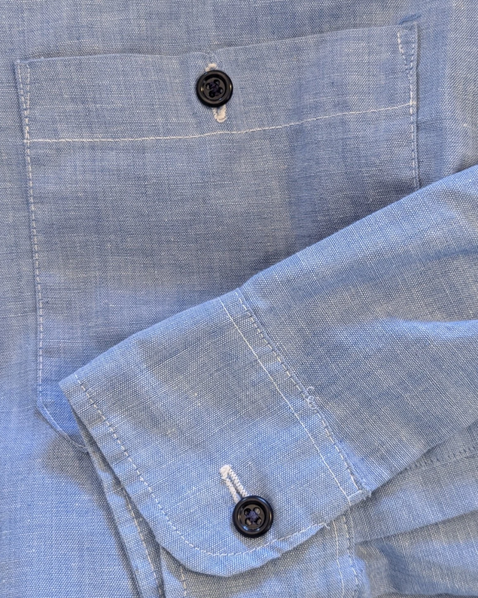 Embroidered Chambray Shirt | Men’s Sz. M | c. 1970s