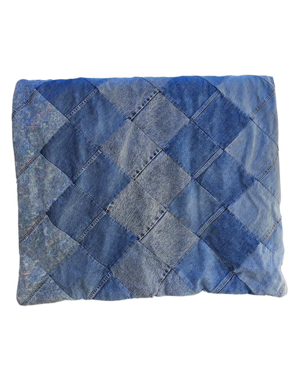 Patchwork Denim Quilt | 74" x 58" | Contemporary