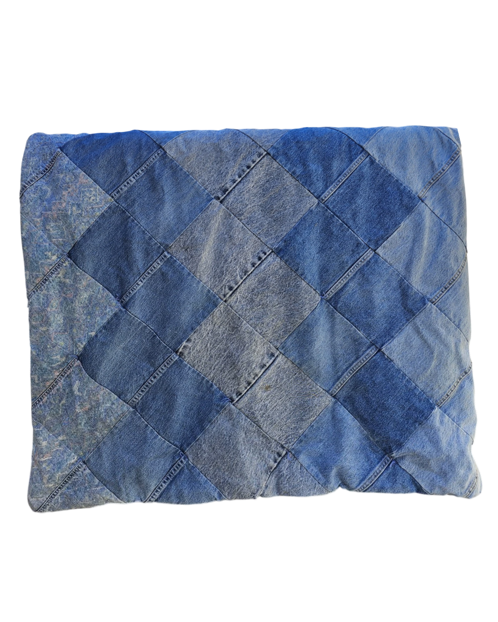 Patchwork Denim Quilt | 74" x 58" | Contemporary