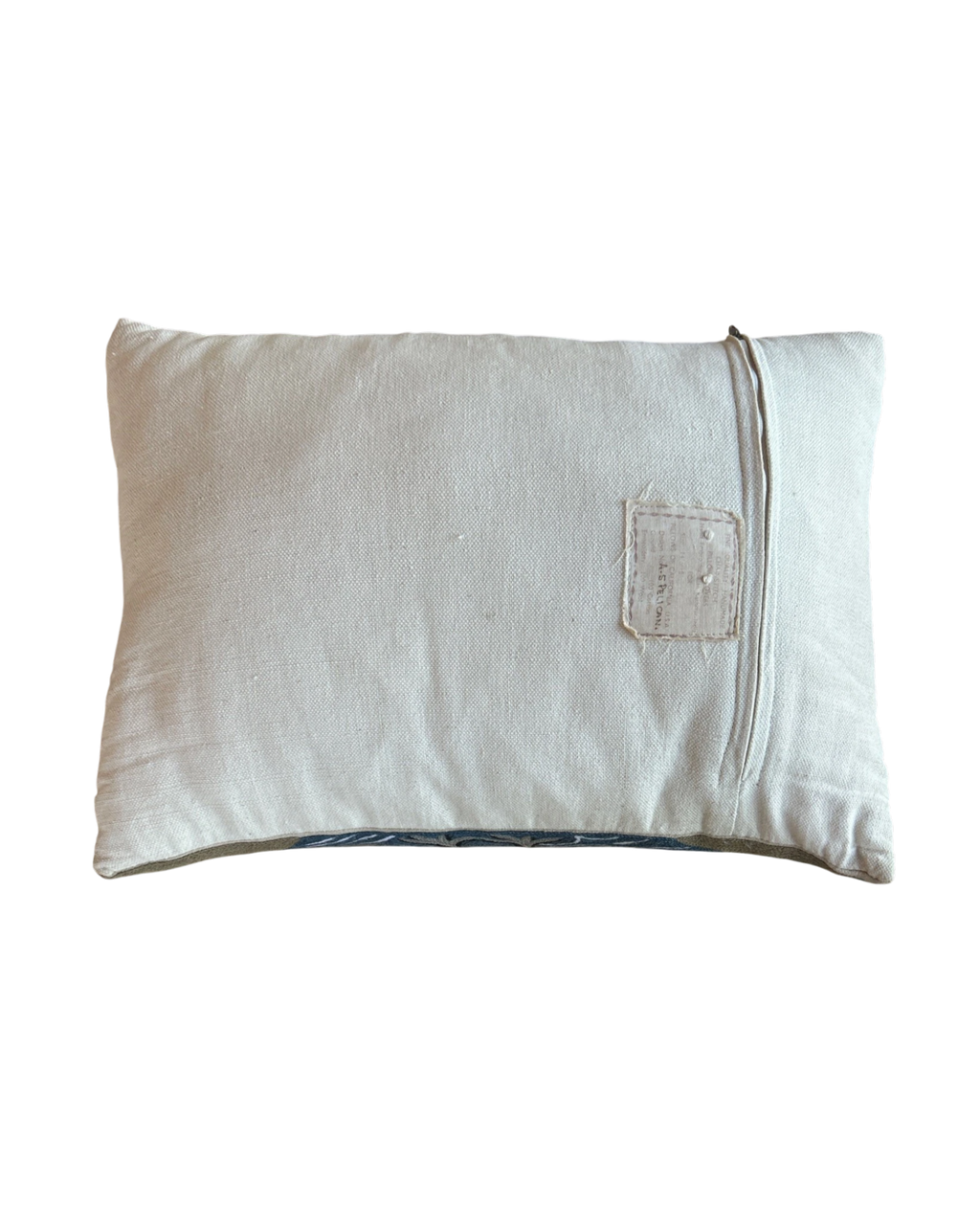 Asian Crane Embroidered Wool Pillow | 18" x 13" | c. 1970s