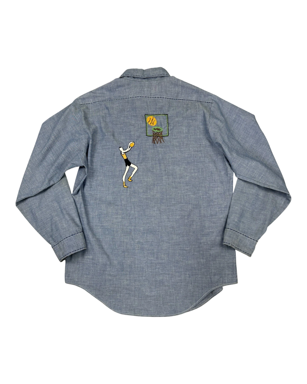 Chainstitch Sports Chambray Shirt | Adult Sz. M | c. 1960s–70s