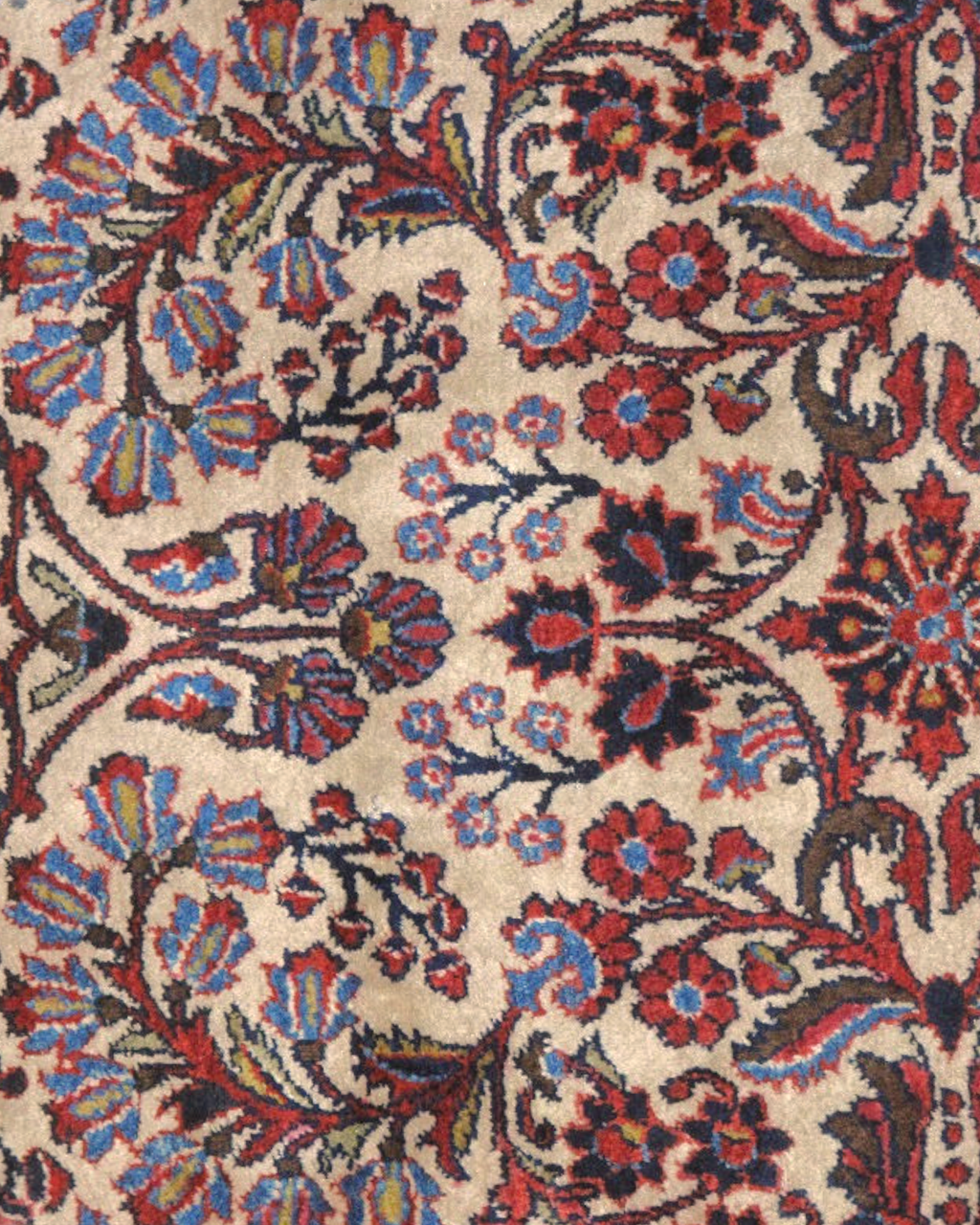 Antique Sarouk Floral Rug | 9'0" x 11'10" | c. 1910s