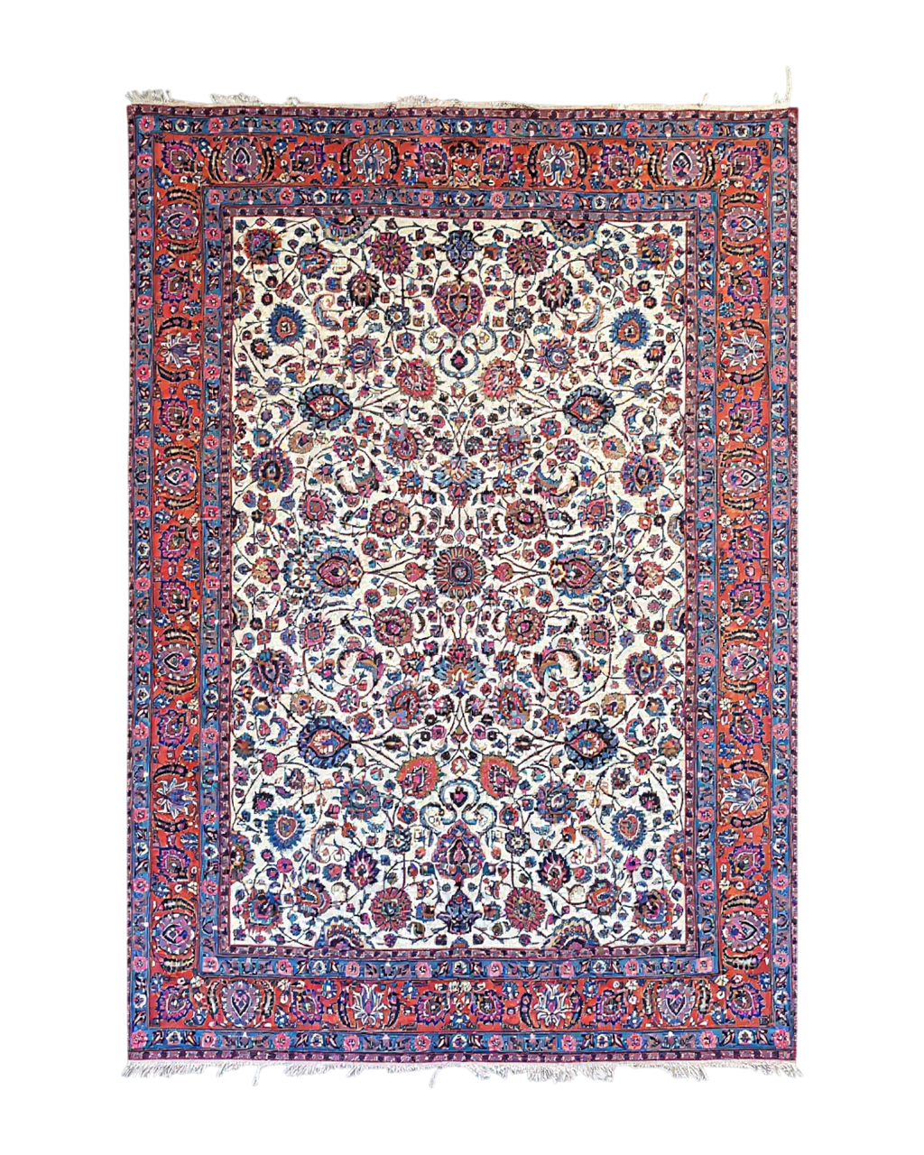 Antique Persian Mashad Rug | 7'10" x 11'2" | c. 1940s