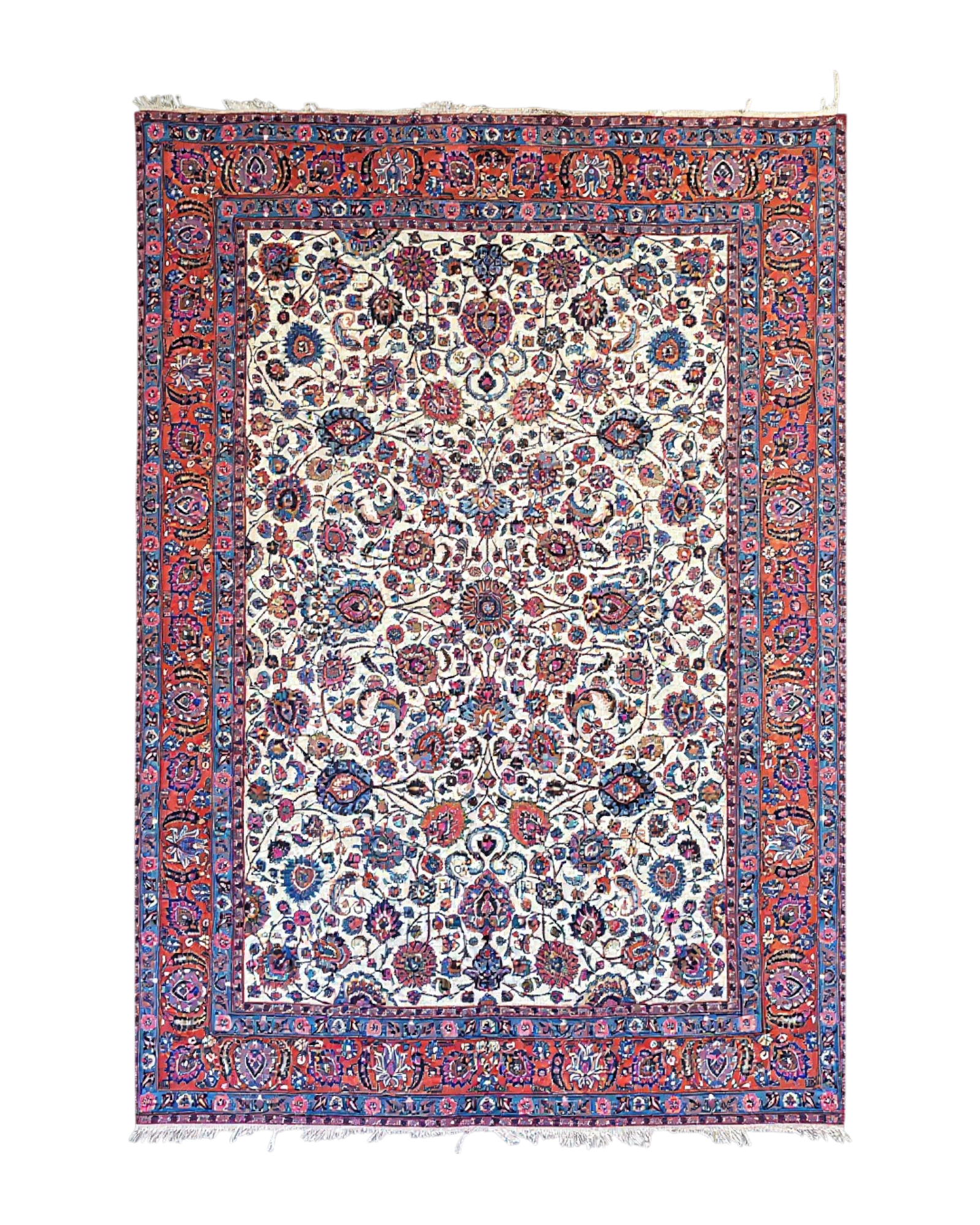 Antique Persian Mashad Rug | 7'10" x 11'2" | c. 1940s